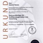 Kfz Gutachter Raiolo - DGSV Urkunde
