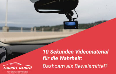 Dashcam als Beweismittel