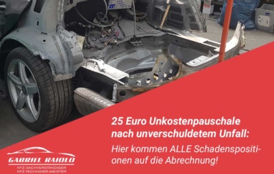 unkostenpauschale 400x255 - Ab 750 Euro Schadenshöhe droht der Makel 'Unfallwagen': Das sollten Sie wissen